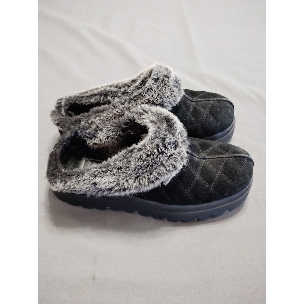 Sketchers Y2K 46330 Faux Fur Mules Jammer Fortress Slide Clogs Shoes Women 7